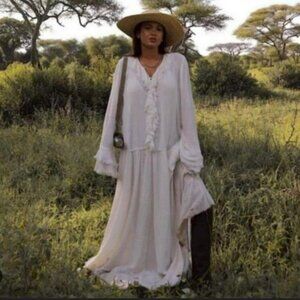 Free People Sweet Darling Maxi Long Sleeve Dress